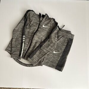 Nike Gray and Black Hoodie and Joggers Set